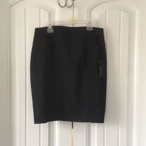 Navy blue high waist pencil skirt